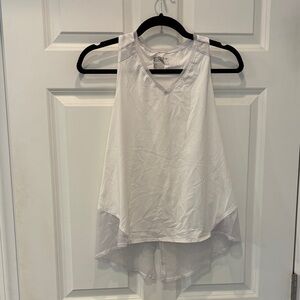 Lucky in Love White V-Neck High-Low Tank Top - nwot